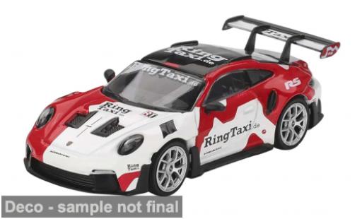 Diecast model cars Porsche 911 GT3 R S white/red 2025 1/64 Mini GT