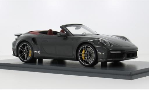 Diecast model cars Porsche 911 Turbo s Convertible grey 2022 1/18 Schuco