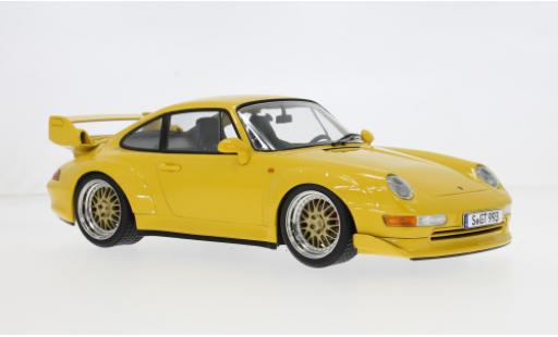 Diecast model cars Porsche 911 GT2 yellow 1996 1/18 KK Scale