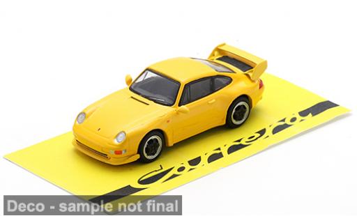 Diecast model cars Porsche 911 RS Clubsport yellow/black 1995 1/64 Spark