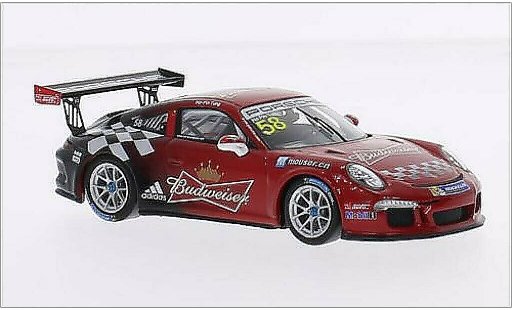Porsche 911 GT3 CUP 1/43 Spark No.58 Team Absolute Racing Budweiser Carrera Asia 2015 diecast model cars