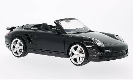 Porsche 911 Turbo 1/18 Motormax Convertible black diecast model cars