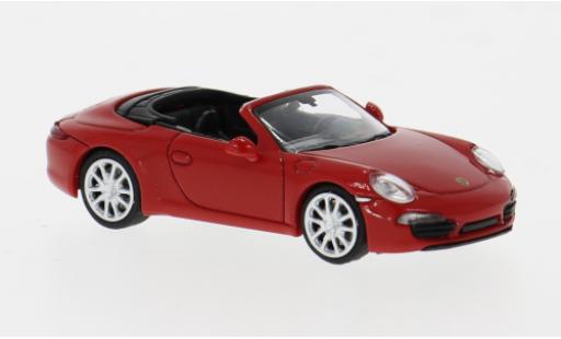 Diecast model cars Porsche 911 Cabriolet Convertible red 1/87 Minichamps