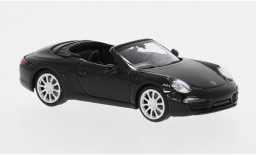 Diecast model cars Porsche 911 Cabriolet Convertible black 2012 1/87 Minichamps