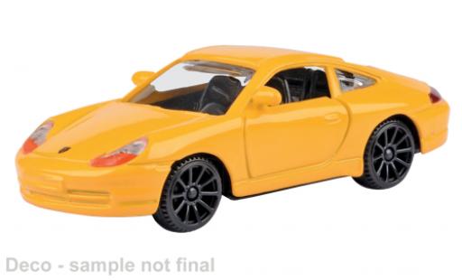 Diecast model cars Porsche 911 Carrera yellow 1/43 Motormax