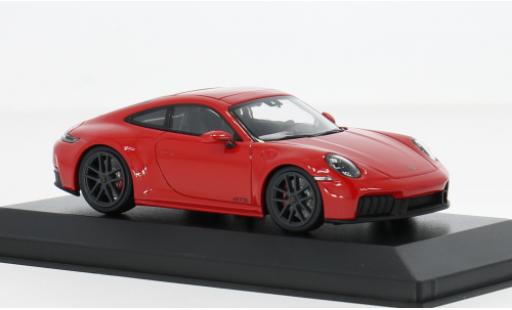 Diecast model cars Porsche 911 GTS Carrera red 2024 1/43 Minichamps