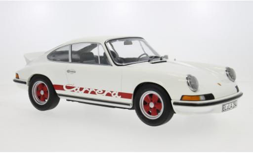 Diecast model cars Porsche 911 RS Carrera 2.7 white/red 1973 1/12 Norev
