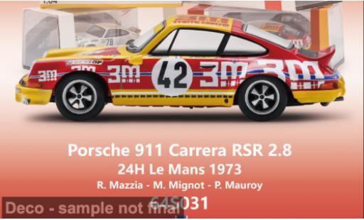 Diecast model cars Porsche 911 RSR Carrera 2.8 24h Le Mans 1973 #42 R.Mazzia/M.Mignot 1/64 Spark