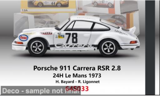 Diecast model cars Porsche 911 RSR Carrera 2.8 24h Le Mans 1973 #78 H.Bayard/R.Ligonnet 1/64 Spark