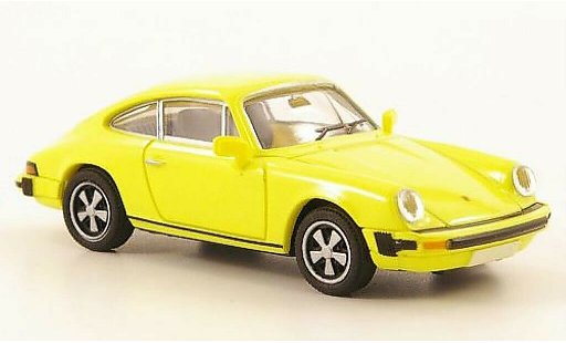 Porsche 911 Base 1/87 Brekina Coupe (G-Reihe) yellow diecast model cars