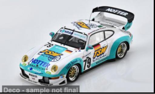 Diecast model cars Porsche 996 GT2 911 weiss/t&Atilde;&frac14;rkis 24h Le Mans 1997 #79 M.Ligonnet/T.Seiler 1/43 Spark
