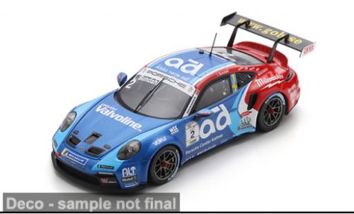 Diecast model cars Porsche 911 GT3 Carrera Cup Scandinavia 2024 #2 L.Sundahl 1/43 Spark