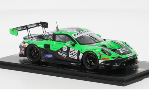 Diecast model cars Porsche 911 GT3 R 24h Spa 2024 Dinamic GT #55 J.Rappange/A.Blom 1/43 Spark
