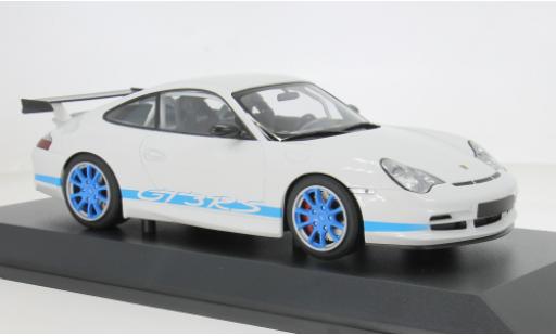 Diecast model cars Porsche 911 GT3 RS white/blue 2002 1/18 Minichamps