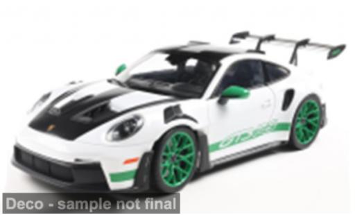 Diecast model cars Porsche 911 GT3 RS white/green 2024 1/18 Solido