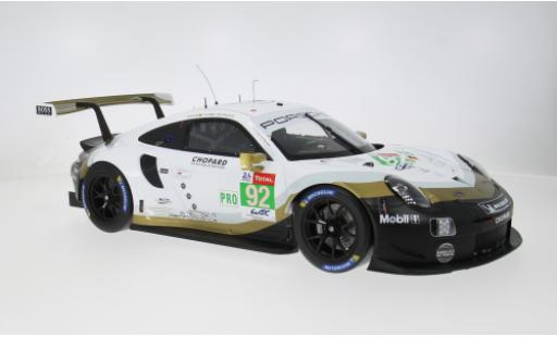 Diecast model cars Porsche 911 RSR 24h Le Mans 2019 GT Team #92 M.Christensen/K.Estre 1/12 IXO