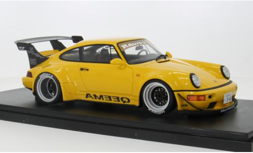Diecast model cars Porsche 911 RWB yellow 1/18 Ottomobile