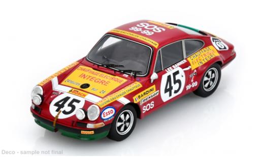 Diecast model cars Porsche 911 Base ST 2.5 24h Le Mans 1972 #45 D.Bardini/Lee Banner 1/43 Spark
