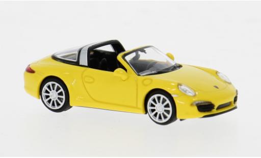 Diecast model cars Porsche 911 Targa yellow 1/87 Minichamps