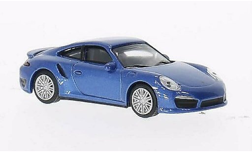 Porsche 911 Turbo 1/64 Schuco blue diecast model cars