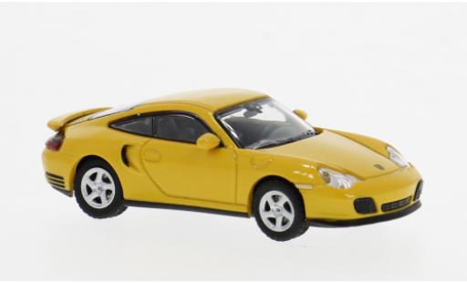 Diecast model cars Porsche 911 Turbo yellow 1/87 Minichamps