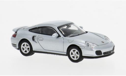 Diecast model cars Porsche 911 Turbo S silver 1/87 Minichamps
