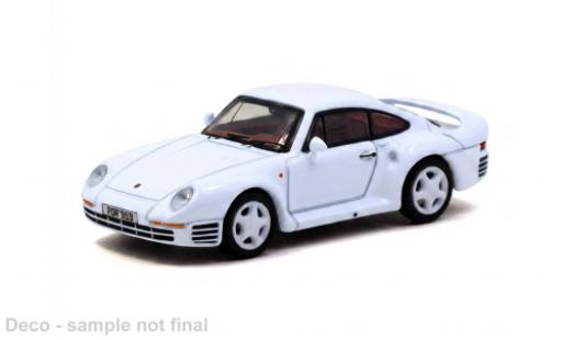 Diecast model cars Porsche 959 Base white 1989 1/64 Tarmac Works