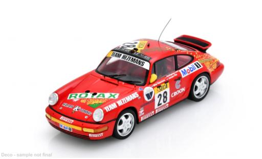 Diecast model cars Porsche 911 Carrera 2 24h Spa 1991 #28 M.Hezemans/J.Hin 1/43 Spark