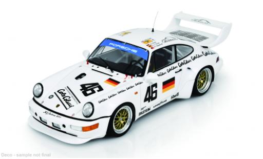 Diecast model cars Porsche 911 Turbo S 964 24h Le Mans 1 #46 H-J.piece/H.Haywood 1/18 Spark