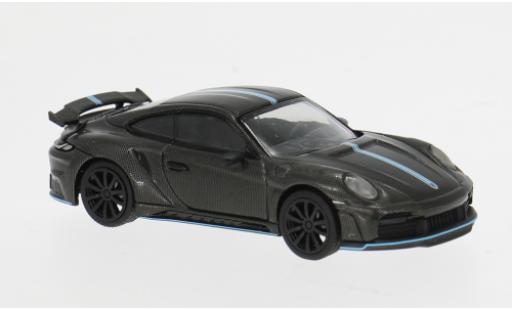 Diecast model cars Porsche 911 S tinger GTR carbon/blue 1/64 Pop Race