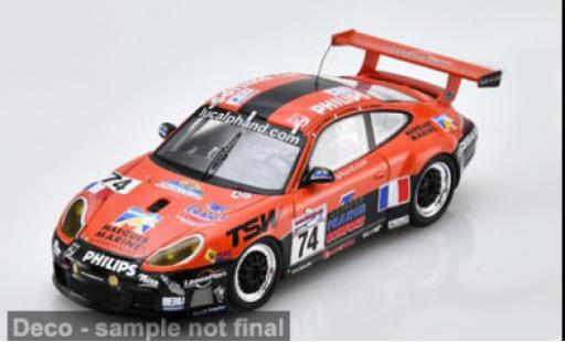 Diecast model cars Porsche 996 GT3 orange/schwarz 24h Le Mans 2001 #74 L.Alphand/M.Ligonnet 1/43 Spark