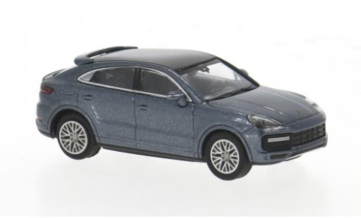 Diecast model cars Porsche Cayenne Coupe blue 1/87 Minichamps