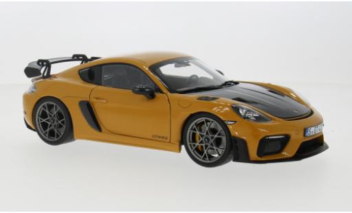 Diecast model cars Porsche 718 GT4 RS yellow 1/18 Norev