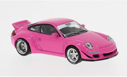 Diecast model cars Porsche 911 RWB pink 1/64 Pop Race