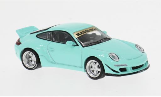Diecast model cars Porsche 911 RWB turquoise 1/64 Pop Race