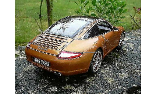 Porsche 911 Targa 1/18 Norev 4S orange diecast model cars