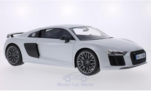 Diecast model cars Audi R8 coupe metallic grey/carbon 2015 1/18 Premium ClassiXXs
