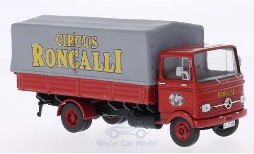 Diecast model cars Mercedes LP 608 Base red Circus Roncalli with Plane 1/43 Premium ClassiXXs