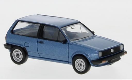 Diecast model cars Volkswagen Polo Base II metallic blue 1985 1/87 Premium ClassiXXs