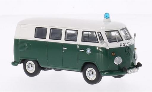 Diecast model cars Volkswagen T1 Base green/white Police bus 1/43 Premium ClassiXXs