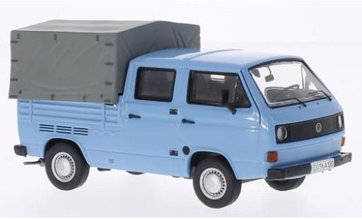 Diecast model cars Volkswagen T3 A Doppelkabine flatbed blue 1/43 Premium ClassiXXs
