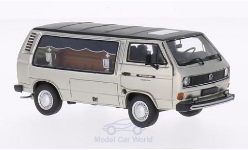 Diecast model cars Volkswagen T3 A van grey/matt-black Weinberger Schalksm&Atilde;&frac14;hle Bestattungswagen 1/43 Premium ClassiXXs