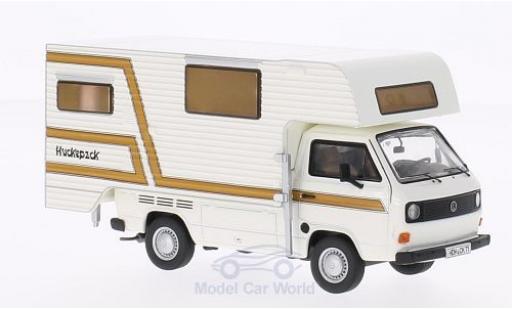 Diecast model cars Volkswagen T3 A flatbed Tischer-Camping white/brown 1/43 Premium ClassiXXs
