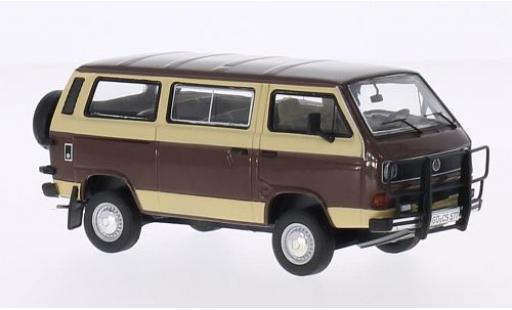 Diecast model cars Volkswagen T3 B brown/beige Caravelle Syncro 1/43 Premium ClassiXXs