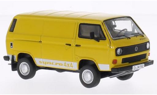 Diecast model cars Volkswagen T3 B van yellow Syncro (4x4 Schriftzug) 1/43 Premium ClassiXXs