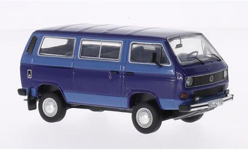 Diecast model cars Volkswagen T3 B Syncro Bus blue/blue 1/43 Premium ClassiXXs