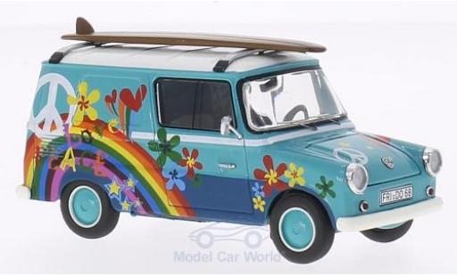 Diecast model cars Volkswagen Typ 147 Base Fridolin turquoise/white with Surfboards 1/43 Premium ClassiXXs