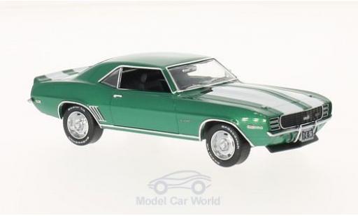 Diecast model cars Chevrolet Camaro RS metallic green/white 1969 1/43 Premium X