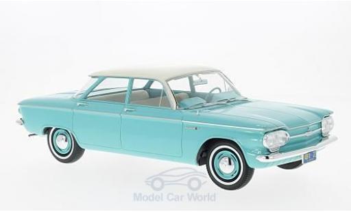 Diecast model cars Chevrolet Corvair Sedan turquoise/beige 1961 4-door 1/18 Premium X