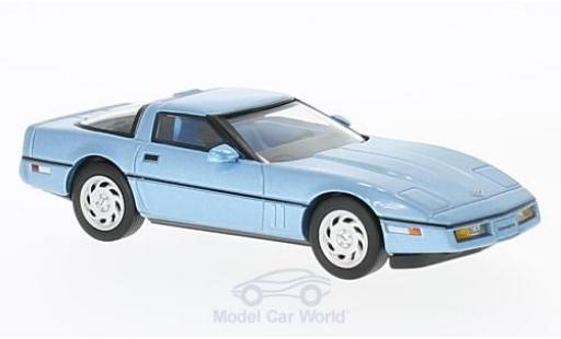 Diecast model cars Chevrolet Corvette Coupe (C4) metallic blue 1984 1/43 Premium X